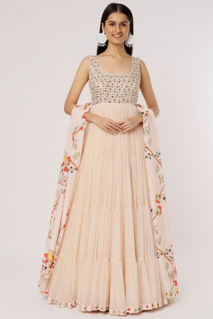 Beige Zardosi Embroidered Anarkali SetPOOR072219_12