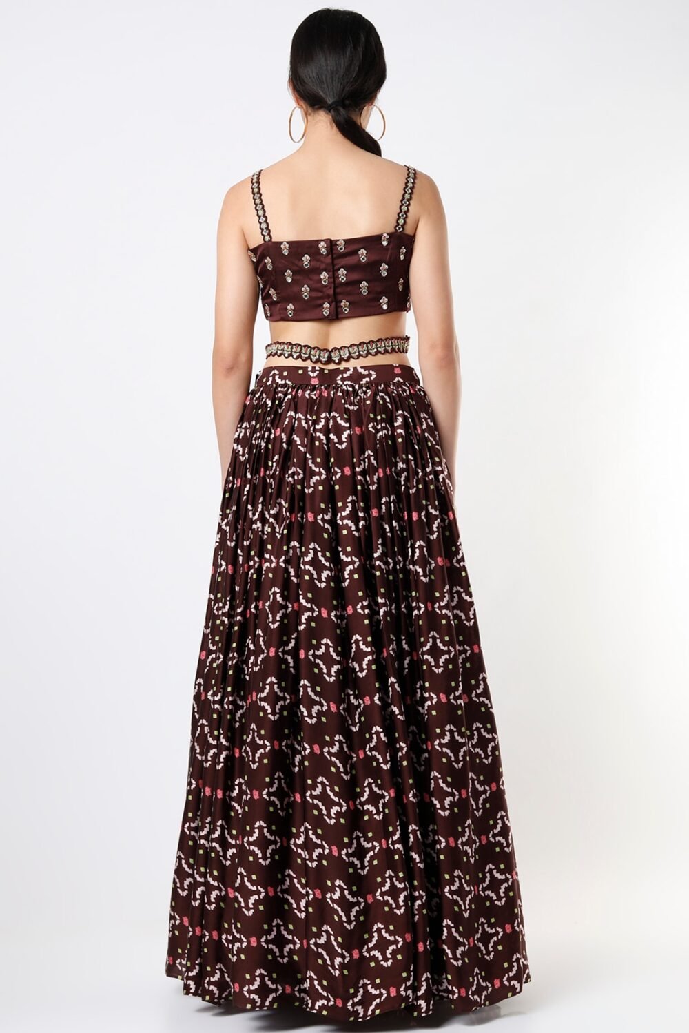 Brown Printed Lehenga SetPOOR012236_2