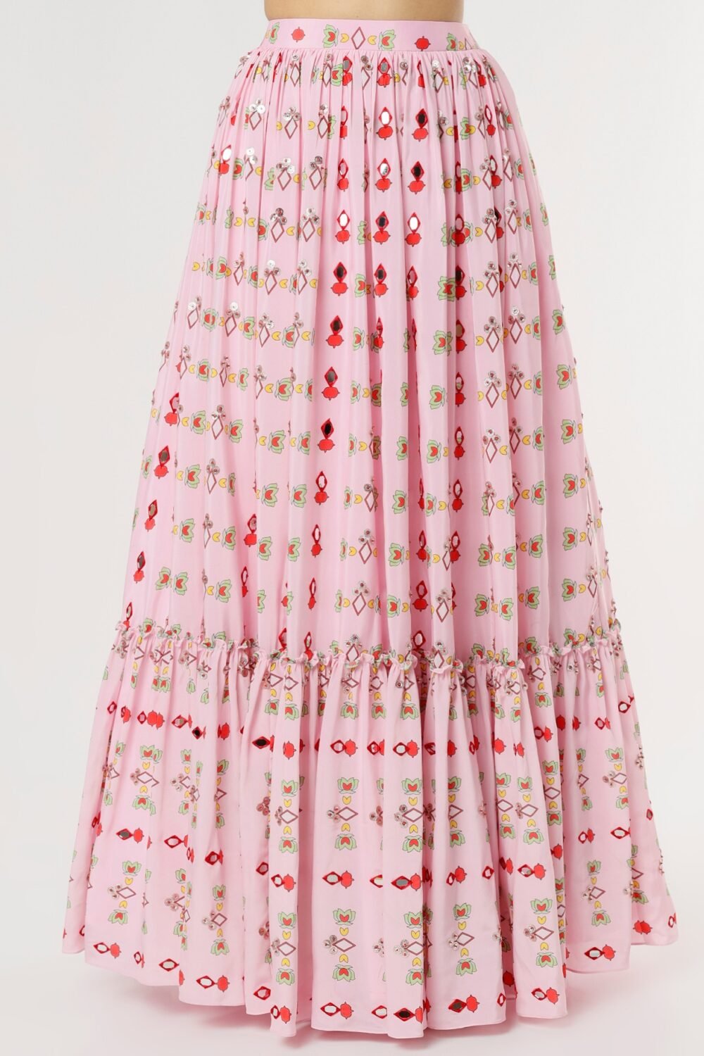 Pink Crepe Printed Lehenga SetPOOR082223_3