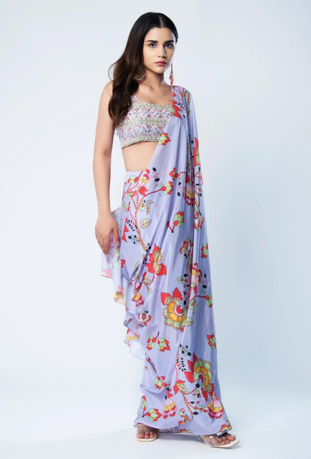 Powder-Blue-Printed-Pre-Stitched-Saree-With-Embroidered-Blouse-02