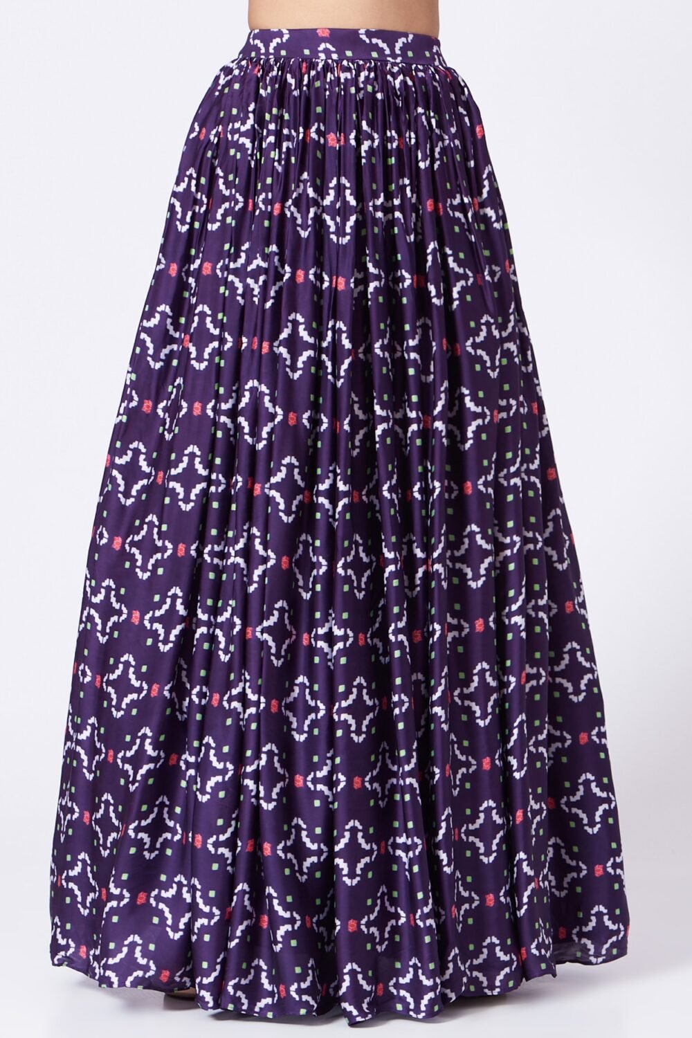 Purple Printed Lehenga Set POOR092121_3